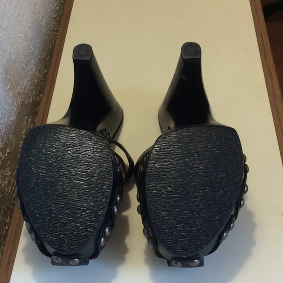 SBICCA BLACK LEATHER HEELS - Picture 5 of 6